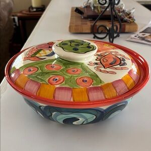 Vicki Carroll Studio Splish Splash Soup Bowl/Casserole Dish w/Lid Discontinued